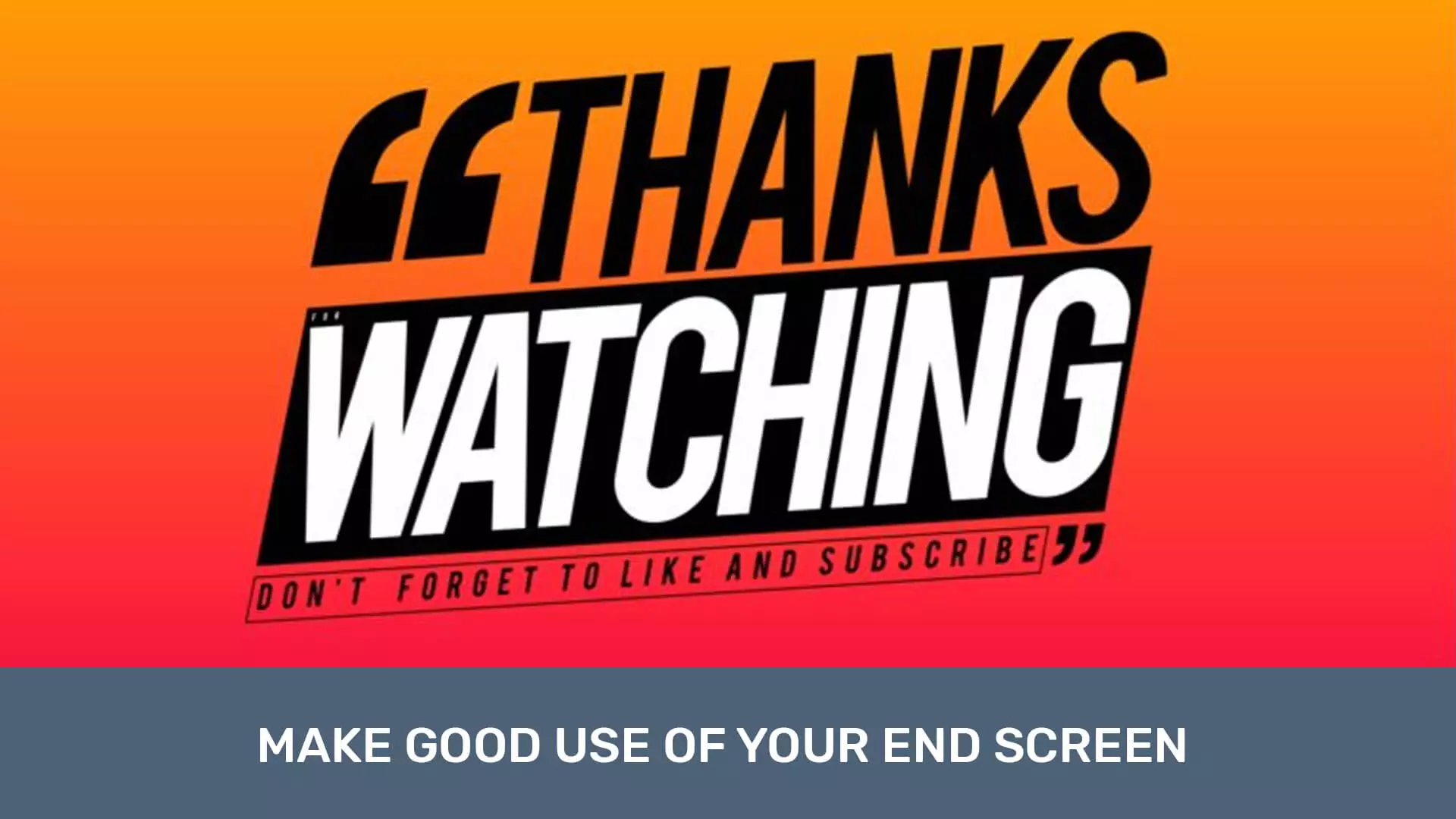 YouTube end screen